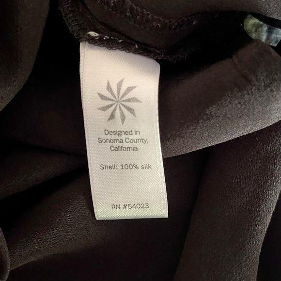Athleta Shirt Shift Dress Medium Black 100% Silk - Picture 4 of 4